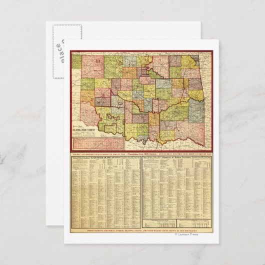 OklahomaPanoramic MapOklahoma Briefkaart (Voorkant / Achterkant)