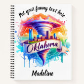 Oklahoma's levendige tornado kunst notitieboek (Voorkant)