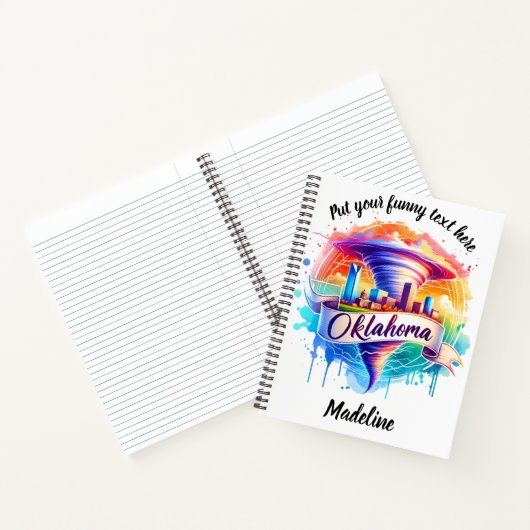 Oklahoma's levendige tornado kunst notitieboek (Binnen)