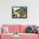 Oklahoma's Turner Falls Canvas Afdruk (Insitu (Woonkamer))