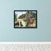 Oklahoma's Turner Falls Canvas Afdruk (Insitu (Houten vloer))