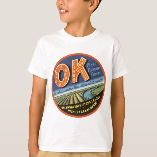 Oklawaha, Citrus League Label T-shirt (Voorkant)