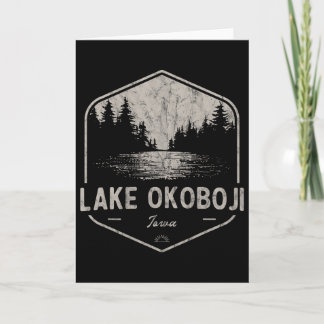 Okoboji-meer Iowa Buitenleven Vintage  Kaart