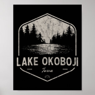 Okoboji-meer Iowa Buitenleven Vintage  Poster