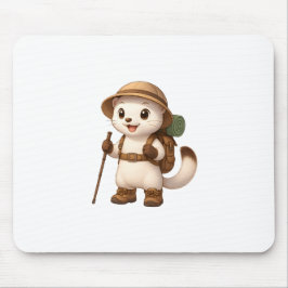 Okojo Adventure Mouse Pad – Kawaii Japanese Stoat Muismat