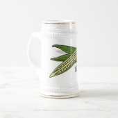 Okra cartoon illustratie bierpul (Voorkant links)