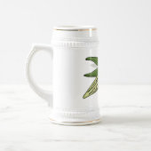 Okra cartoon illustratie bierpul (Links)