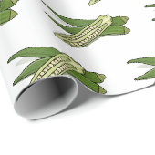 Okra cartoon illustratie cadeaupapier (Rol Hoek)