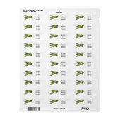 Okra cartoon illustratie etiket (Full Sheet)