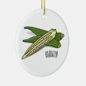 Okra cartoon illustratie keramisch ornament (Rechts)