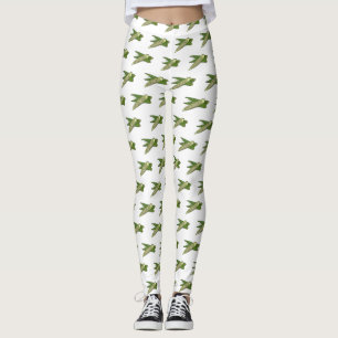 Okra cartoon illustratie leggings