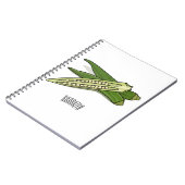 Okra cartoon illustratie notitieboek (Linkerzijde)