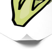 Okra cartoon illustratie perfect poster (Hoek)