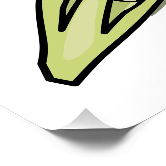 Okra cartoon illustratie perfect poster (Hoek)