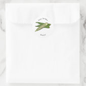 Okra cartoon illustratie ronde sticker (Tas)