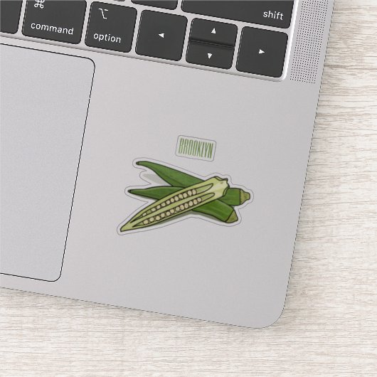 Okra cartoon illustratie sticker (Detail)
