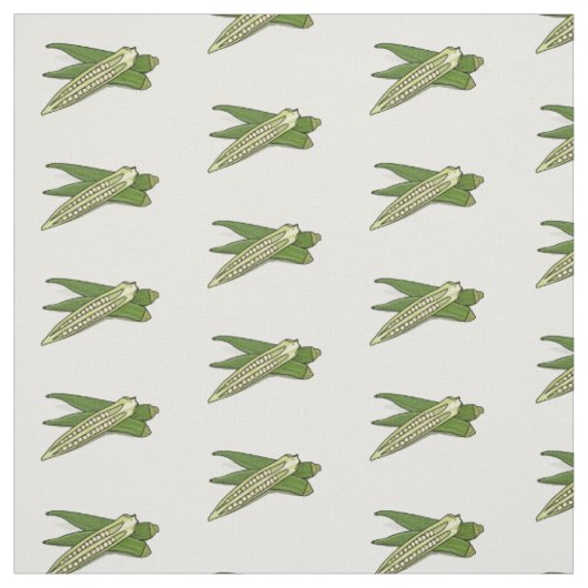 Okra cartoon illustratie stof (Swatch)