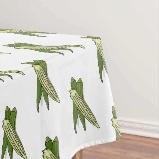 Okra cartoon illustratie tafelkleed (Voorbeeld)