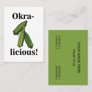 Okra Groente Gezond Voedsel Visitekaartje