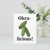 Okra Groente Vegetarisch Voedsel Briefkaart (Staand voorkant)