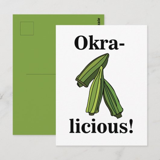 Okra Groente Vegetarisch Voedsel Briefkaart (Voorkant / Achterkant)