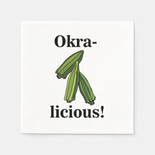Okra Groente Veggies Feest Servet