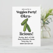 Okra Groente Veggies  Kaart (Staand voorkant)