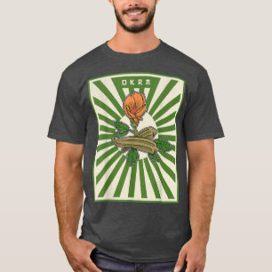 Okra Grogetable Marshmallow Vegan Vegetarian Veget T-shirt