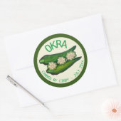 Okra Pods Veggie Vegetable Gumbo Ronde Sticker (Envelop)