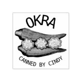 Okra Pods Veggie Vegetable Gumbo Rubberstempel (Afrduk)