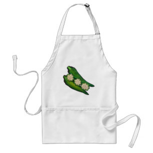 Okra Pods Veggie Vegetable Gumbo Southern Food Standaard Schort
