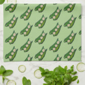 Okra Pods Veggie Vegetable Gumbo Southern Food Theedoek (Gevouwen)