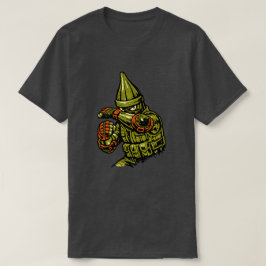 Okra Street Defender — Vintage Retro Verdedigingsg T-shirt