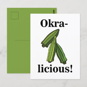 Okra Vegetarisch eten Briefkaart
