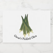 Okra Voedselcontainer Etiket (Enkel label)