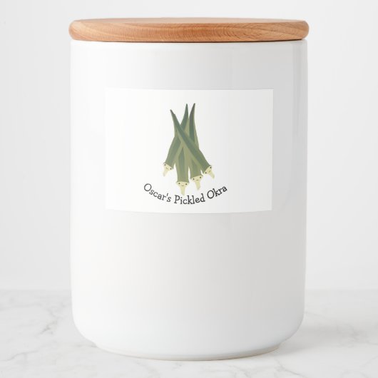 Okra Voedselcontainer Etiket (Voorkant)