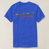 Okracoke Island North Olina  Script Rainbow T-shirt (Design voorkant)