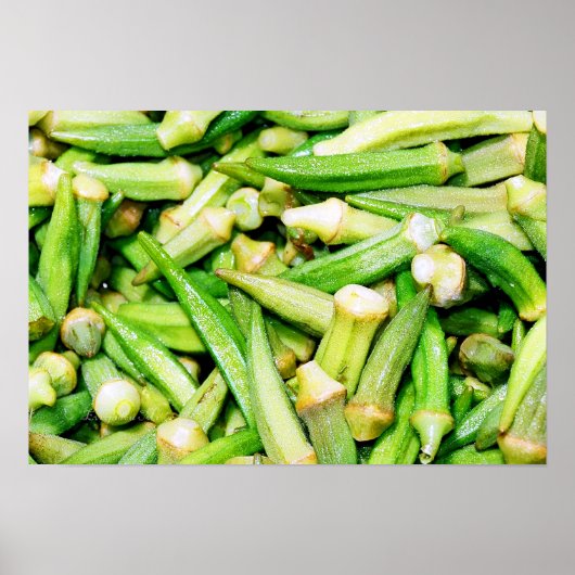 okras groene groenten leven nog poster (Voorkant)