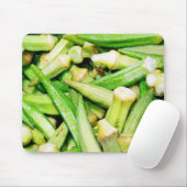 okras groene groenten muismat (Met muis)