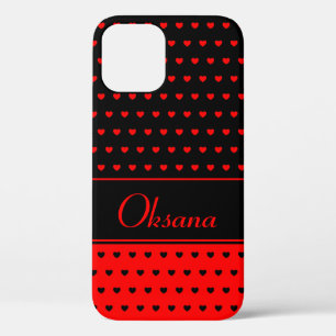 Oksana - Naam Sjabloon, Stijlvol Zwart En Rood Case-Mate iPhone Case