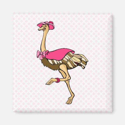 Oksana Ostrich Magneet (Voorkant)