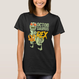 Oktobasaurus Rex Dinosaur Lederhosen Beiarian Cost T-shirt