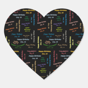 Oktober, 14 Verjaardag Sticker