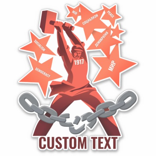 oktober 1917 sticker (Voorkant)