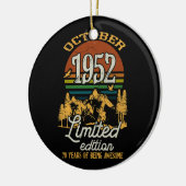 Oktober 1952 Zondag 70 jaar Oude 70e verjaardag Keramisch Ornament (Links)