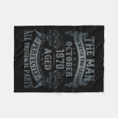 Oktober 1970 55 jaar oude Bday Cadeaus voor mannen Fleece Deken (Voorkant (Horizontaal))