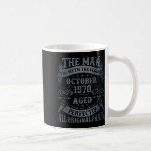 Oktober 1970 55 Jaar Verjaardag Voor Mannen 55ste Koffiemok