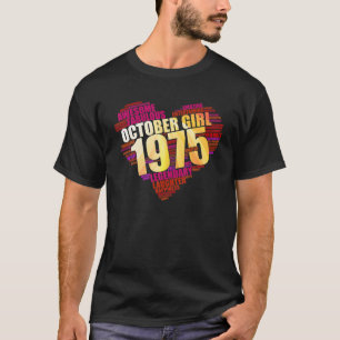 Oktober 1975 Girl Limited Edition Love Big Heart B T-shirt