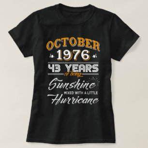 Oktober 1976 Shirt 43e Jubileum Gifts