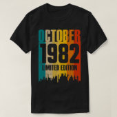 Oktober 1982 39 Years Old Birthday Limited Edition T-shirt (Design voorkant)